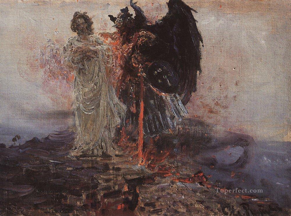 follow me satan 1895 Ilya Repin Oil Paintings